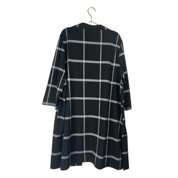 Don't Stop Believing Womans Open Front‎ Black White Cardigan Size 2X 0134 - Picture 5 of 7